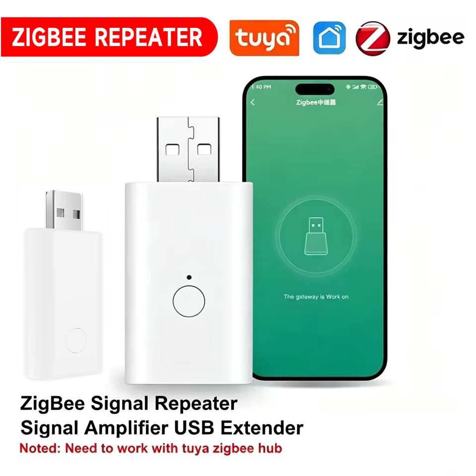 Home Automation Technology - Wzmacniacz sygnału Tuya ZigBee USB, przedłużacz