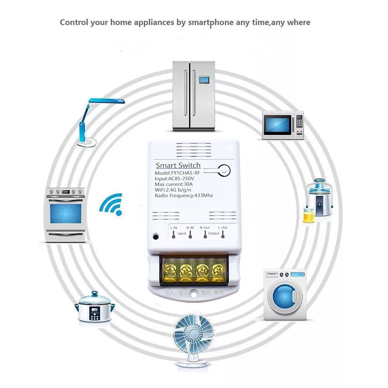 Moduł przekaźnika Wifi 30A 85- – Home Automation Technology recenzja i cena