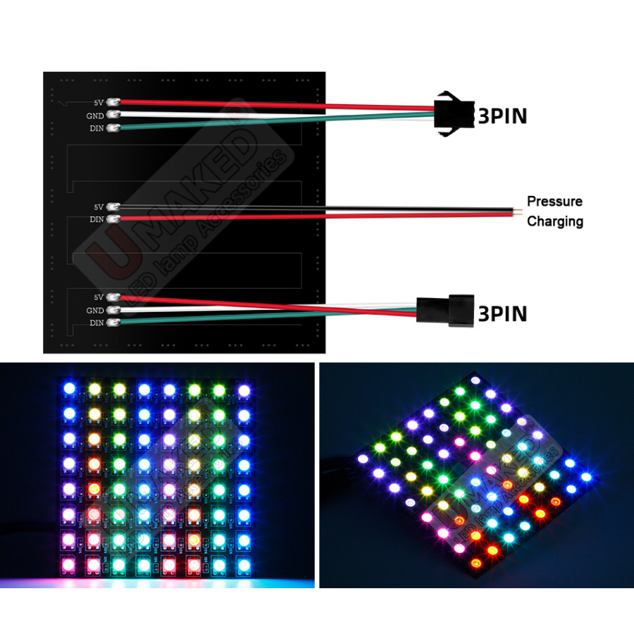 2 szt. WS2812B Indywidualnie A – Rgb Led Matrix 8X8 recenzja i cena