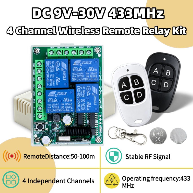 Uniwersalny bezprzewodowy pilo – 433Mhz Receiver Module recenzja i cena